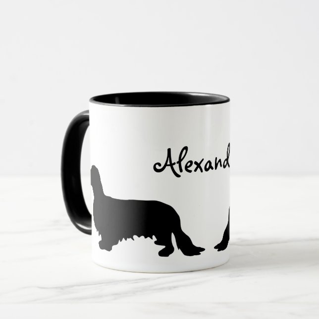Mug Dachshund Poil Long - Silhouette 1 (Devant gauche)