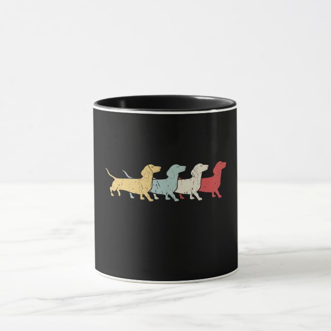 Mug Dachshund Retro Vintage (Centre)