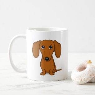 Mug Dachshund rouge brun   Joli chien Wiener