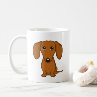 Mug Dachshund rouge brun | Joli chien Wiener