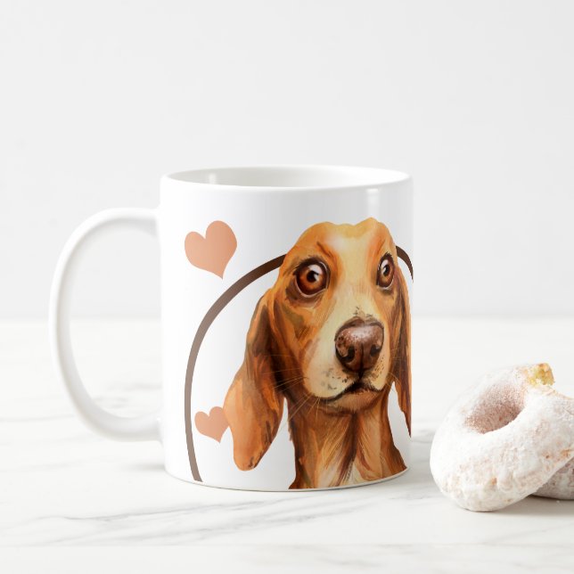 Mug Dachshund Saucisse Chien Chaque Snack Que Vous Fai (Avec donut)
