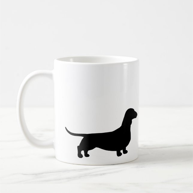 Mug Dachshund Silhouettes Wiener Amoureux des chiens (Gauche)