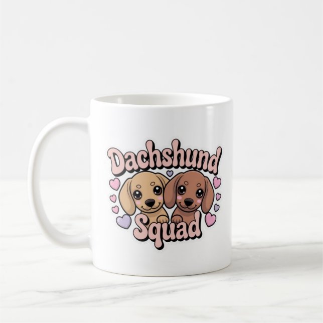 Mug dachshund squad kawaii dachshund dachshund lover d (Gauche)