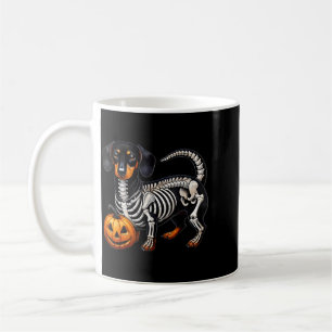 Mug Dachshund squelette Jack O Lantern Drôle de chien