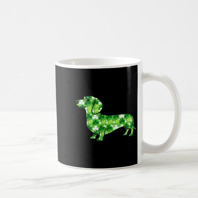 Mug Dachshund trèfle St Patrick drôle de chien  (Droite)