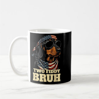 Mug Dachshund Two Fiddy Bro Drapeau Américain Doxie