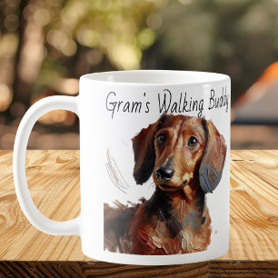 Mug Dachshunds/ Compagnon de marche de Gram Moderne
