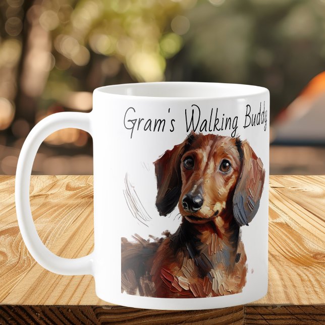 Mug Dachshunds/ Compagnon de marche de Gram Moderne (Créateur téléchargé)