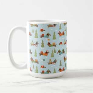Mug Dachshunds festifs dans le Motif de neige