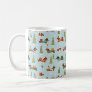 Mug Dachshunds festifs dans le Motif de neige