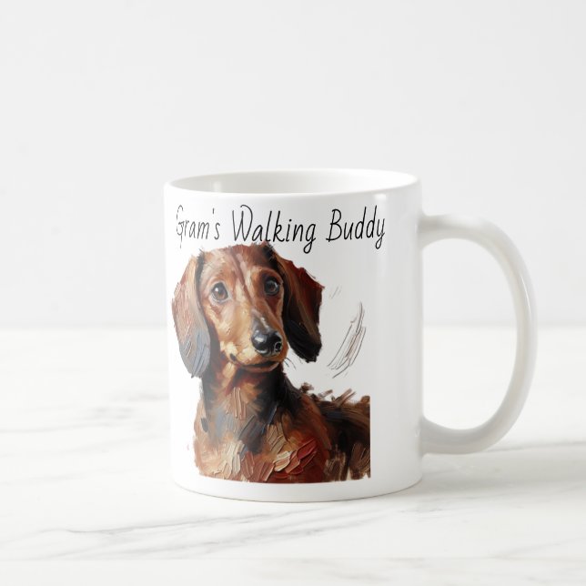 Mug Dachshunds/ Grand's Walking Buddy Modern (Droite)