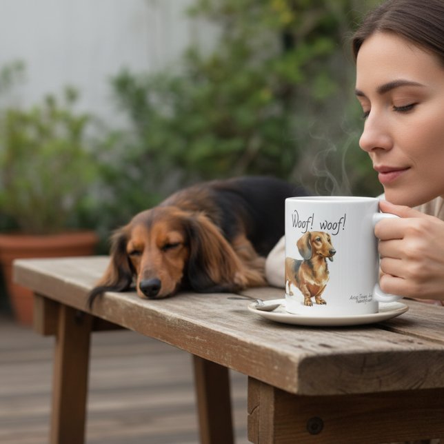 Mug Dachshunds Marron PERSONNALISER (Créateur téléchargé)