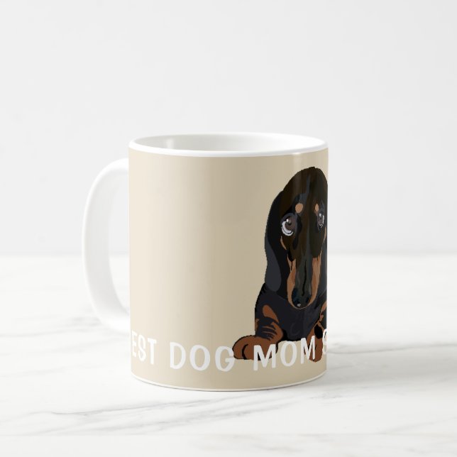 Mug Dachsund Chiot qui dort (Devant gauche)