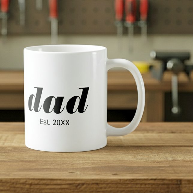 Mug Dad Established New Dad Gift (Créateur téléchargé)