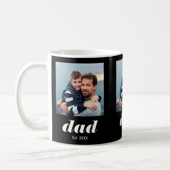 Mug Dad Établit Typographie Noir 3 Photo (Gauche)
