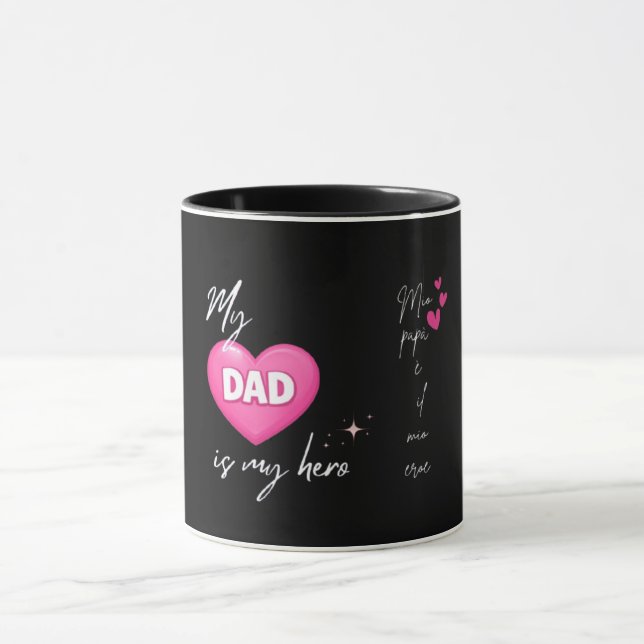 Mug Dad Héros Cœur / Papà Eroe (Centre)