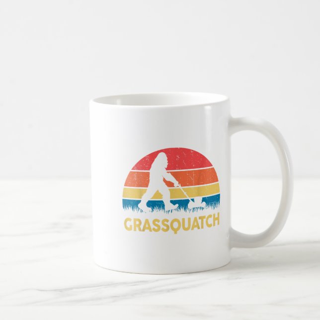 Mug Dad Lawn Mowing Grquatch Bigfoot Mower Gift Funny  (Droite)