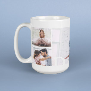Mug DAD Multiphoto Collage et Monogramme personnalisé