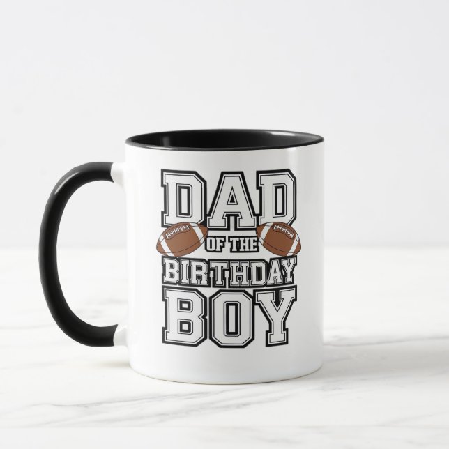 Mug Dad of the Birthday Boy Football Lover Family birt (Gauche)
