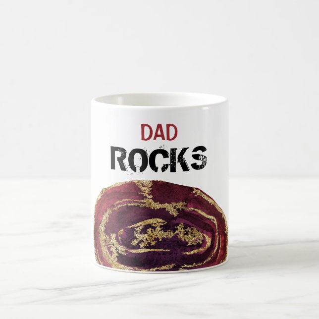 Mug *~* DAD Rocks Agate Gold Parties scintillant lapid (Centre)