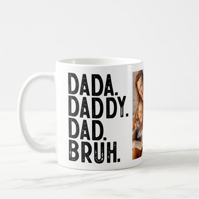Mug DADA DADDY DAD BRUH FÊTE DES PÈRES PHOTO personnal (Gauche)