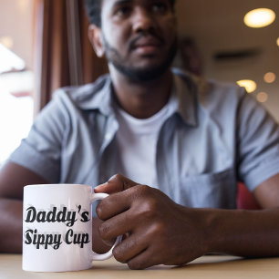 Mug Daddy drôle de café citation noir moitié texte