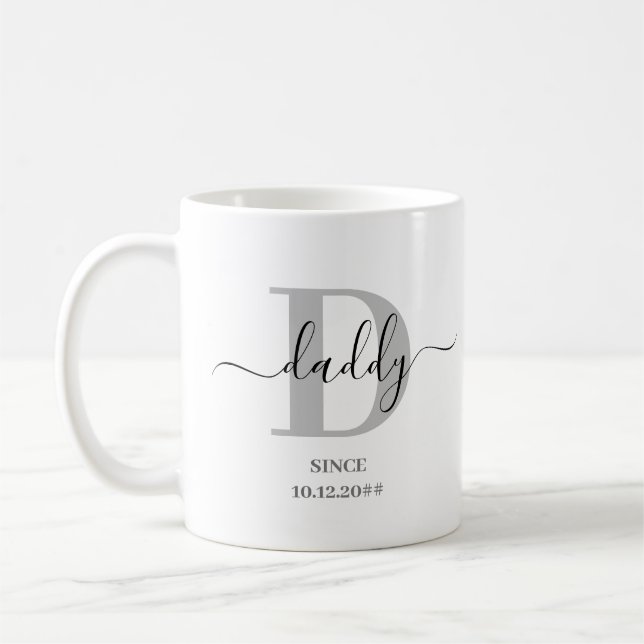 Mug Daddy Elegant Script Monogramme (Gauche)