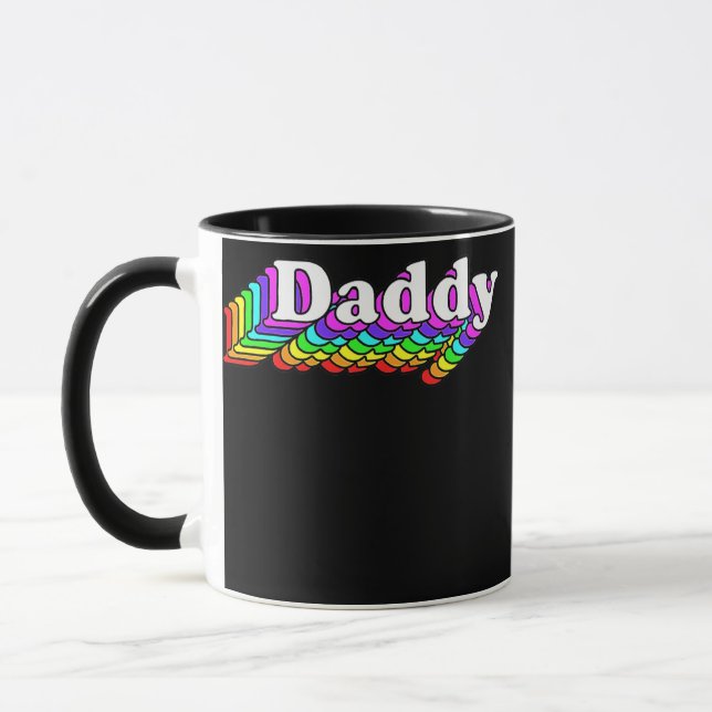 Mug Daddy Gay Daddy Bear Retro LGBT Rainbow LGBTQ (Gauche)