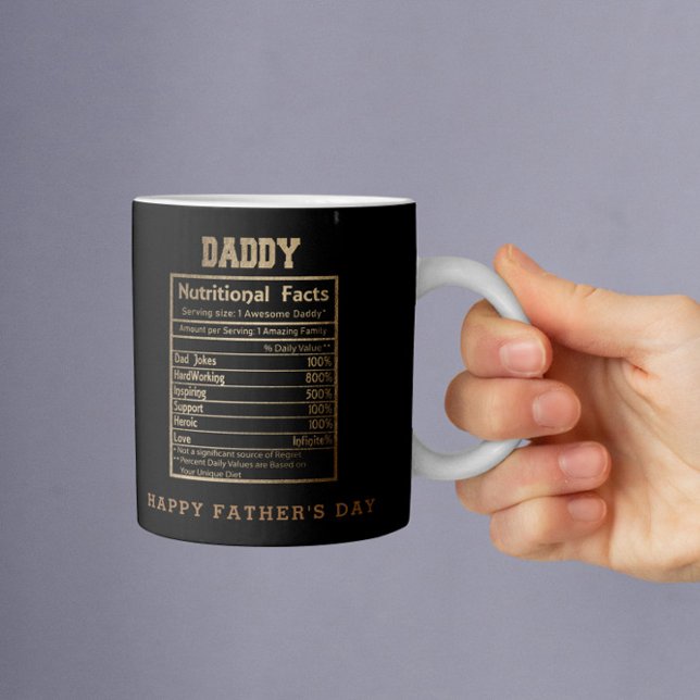 Mug Daddy Informations nutritionnelles Fête des pères  (Créateur téléchargé)