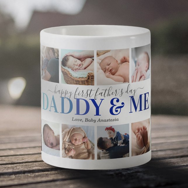 Mug "Daddy & Me" Première Fête des pères Photo Café Mu (Créateur téléchargé)