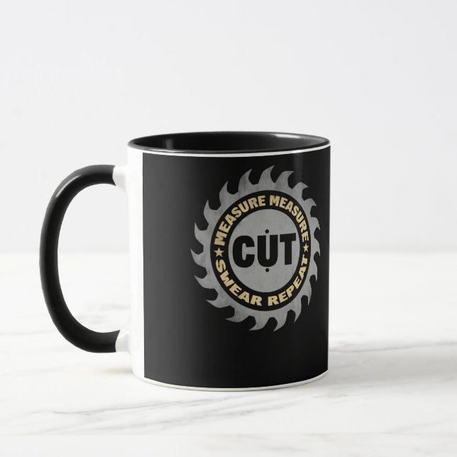 Mug Daddy Mesure Coupe Handyman Woodworker Fête des pè (Gauche)