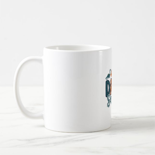 Mug Daddy Saurus Papa Dinosaure Mignon Conception de V (Gauche)