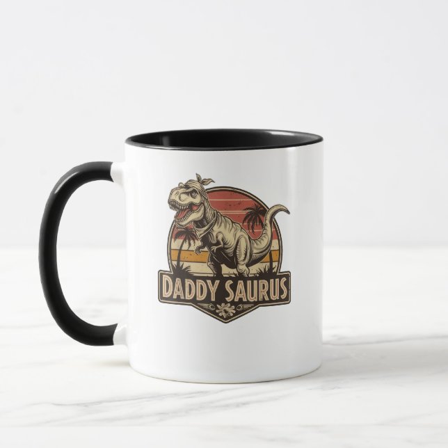 Mug Daddy Saurus T Rex Dinosaur Daddy Saurus (Gauche)
