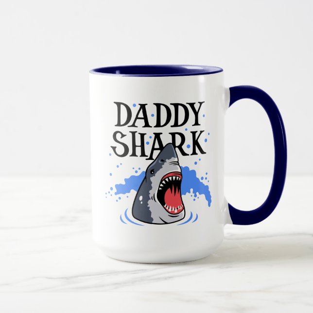 Mug Daddy Shark - Grand Blanc (Droite)