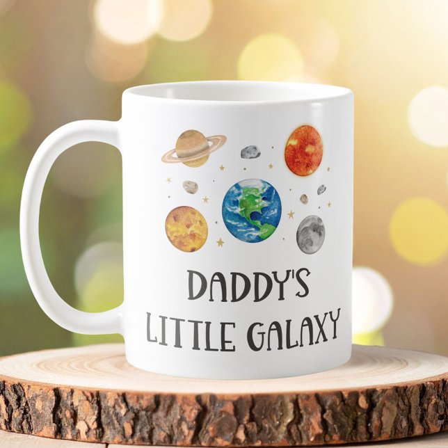 Mug Daddy's Little Galaxy Funny Quote Space Kids (Créateur téléchargé)