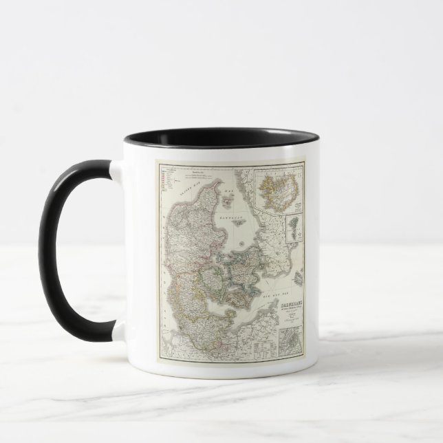 Mug Daenemark, île - Danemark, Islande (Gauche)