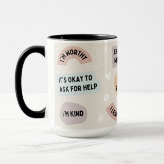 Mug d'affirmation avec des citations positives