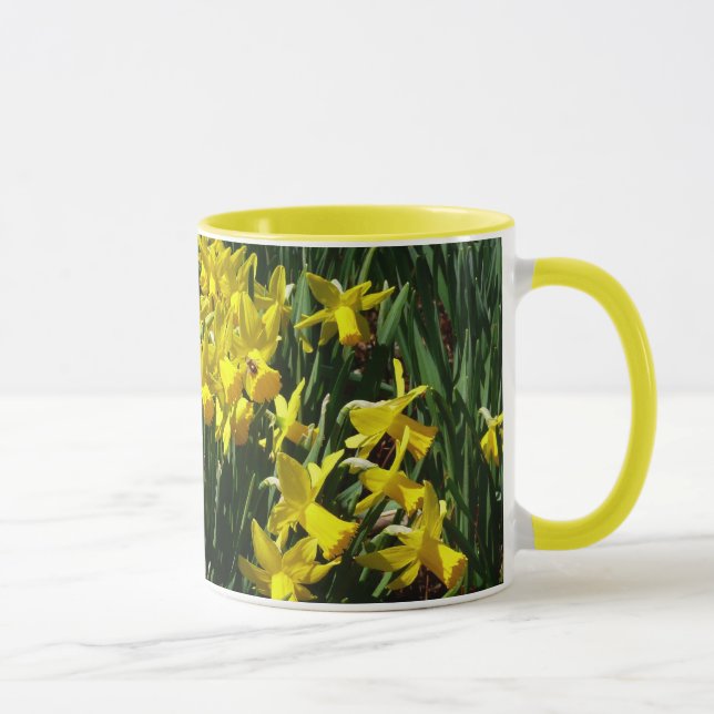 Mug Daffodiles Jaunes I Fleurs De Printemps Cheveux (Droite)