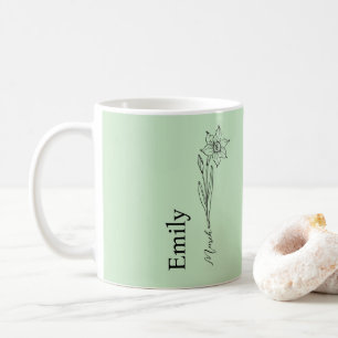 Mug Daffodique de Bridesmaid Mars Fleur du mois de nai