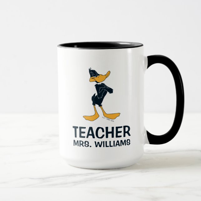 Mug DAFFY DUCK™ avec professeur croisé d'armes (Droite)