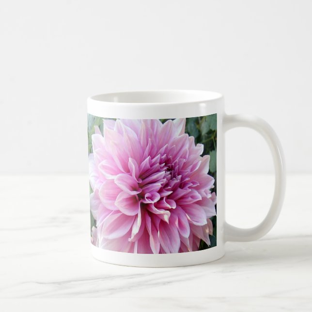 Mug Dahlia rose et blanc (Droite)