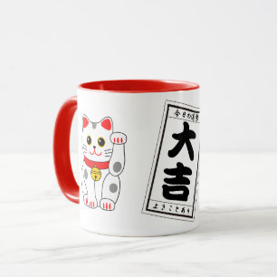 Mug DAIKICHI (Grande fortune) et Chat Blanc