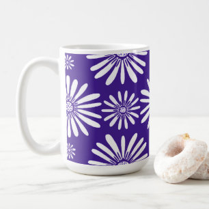 Mug Daisées blanc violet motif floral