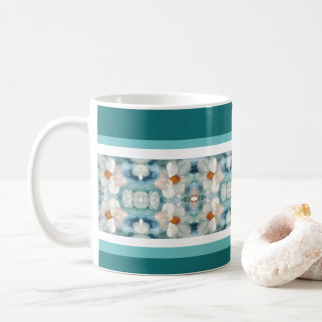 Mug Daisy Floral Motif (Avec donut)