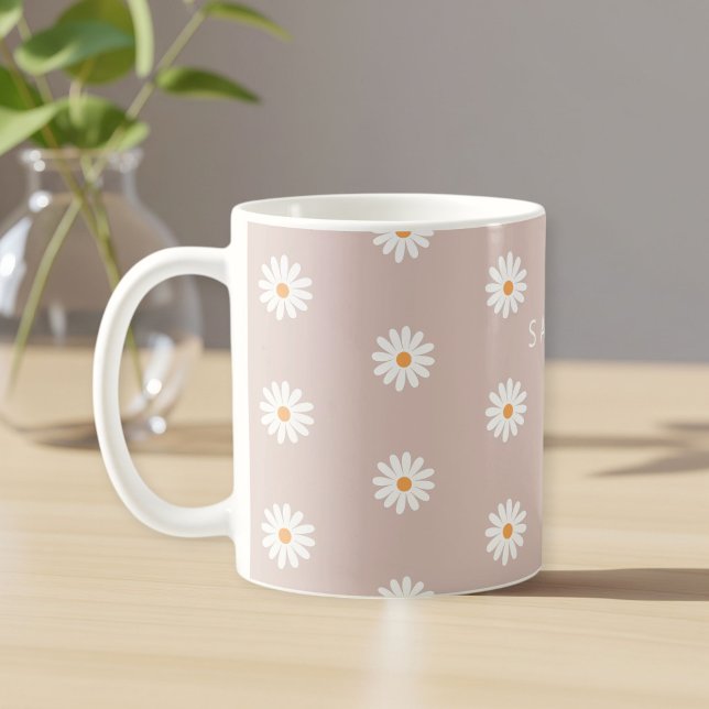 Mug Daisy Flower Mug, Daisy Flower Mug, Custom Daisy  (Créateur téléchargé)