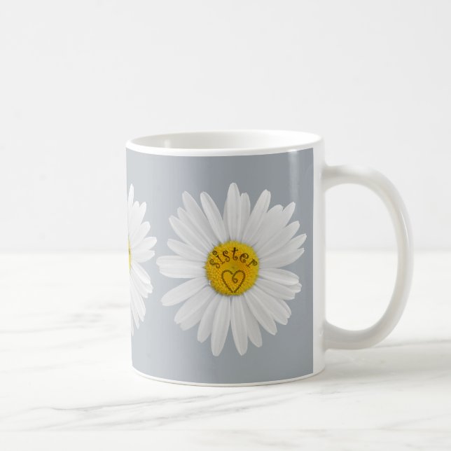 Mug Daisy Flower Pour Personnaliser D'Art Soeur Arrièr (Droite)