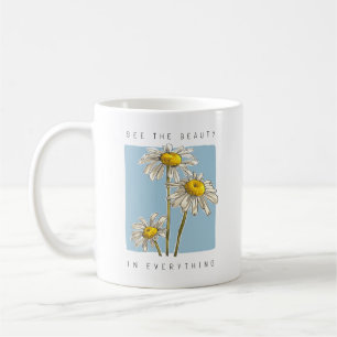 Mug Daisy Flowers Beauté Slogan