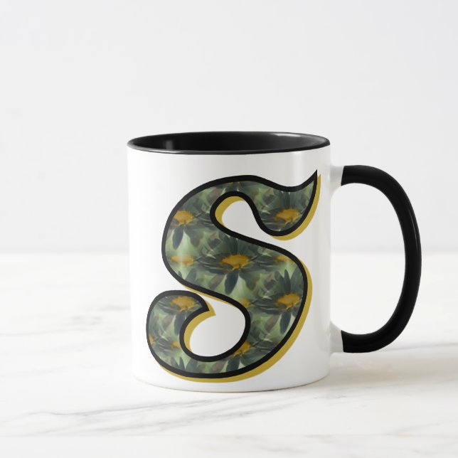 Mug Daisy Monogramme initial S (Droite)