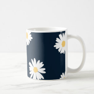 Mug Daisy On Blue Motif