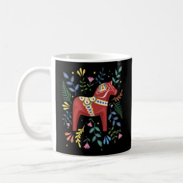 Mug Dala suédois Horse Folk Suède Drapeau Dalahelmsolj (Gauche)